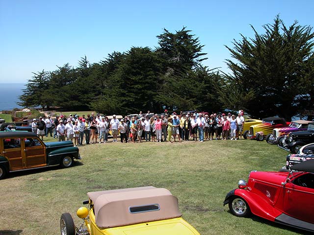 Assemble group/roadsters at Ragged Point for lunch after Hunter Liggett run.