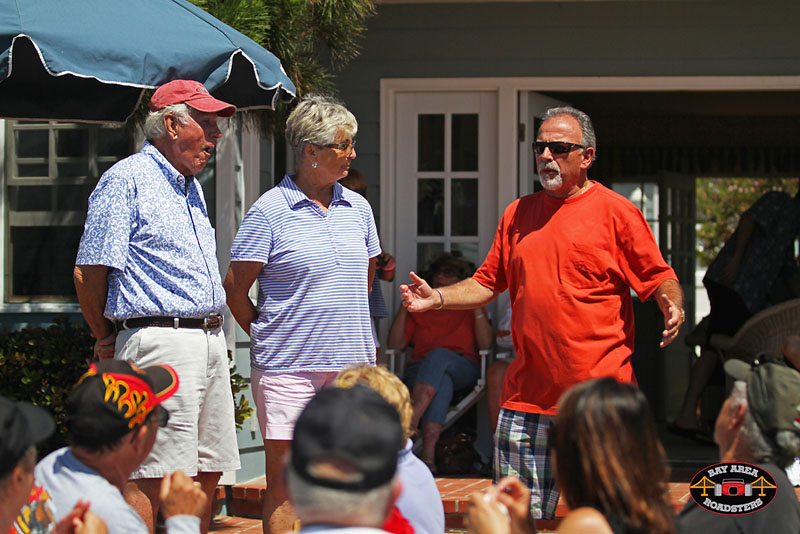 Pres. Greg thanking Joe and Laurie for hosting our welcome lunch.