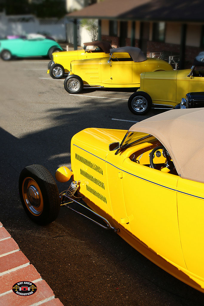 Reserved parking for yellow roadsters